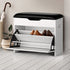 Artiss Shoe Cabinet Bench Shoes Organiser Storage Rack Cupboard White 15 Pairs-Furniture > Living Room - Peroz Australia - Image - 1