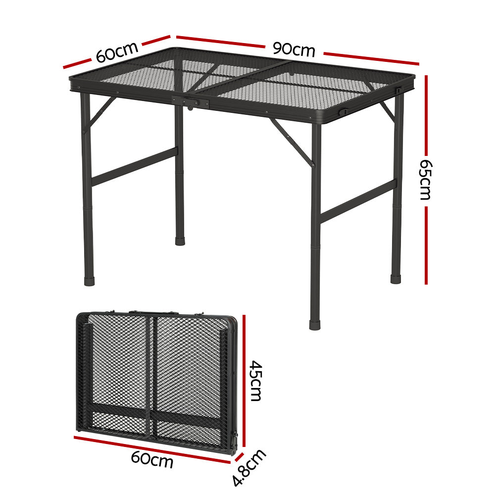 Weisshorn Folding Camping Table 90cm Desk Portable Outdoor Picnic Garden BBQ-Outdoor &gt; Camping-PEROZ Accessories