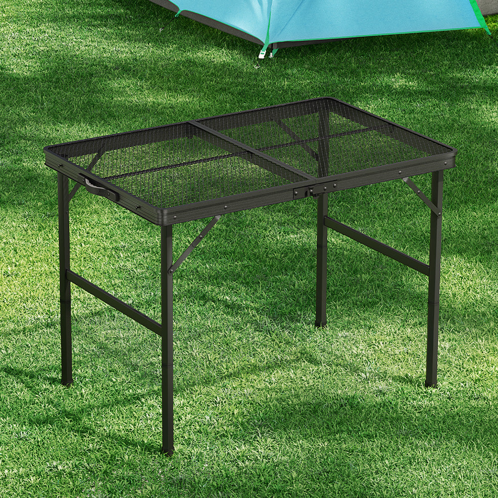 Weisshorn Folding Camping Table 90cm Desk Portable Outdoor Picnic Garden BBQ-Outdoor &gt; Camping-PEROZ Accessories