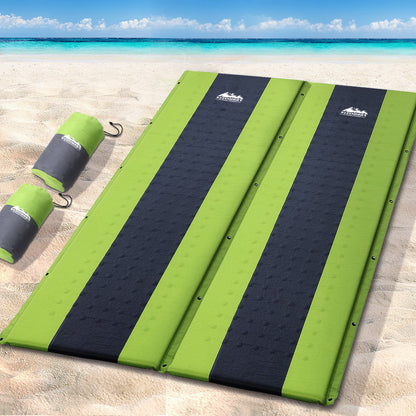 Weisshorn Self Inflating Mattress Camping Sleeping Mat Air Bed Pad Double Green-Outdoor &gt; Camping-PEROZ Accessories