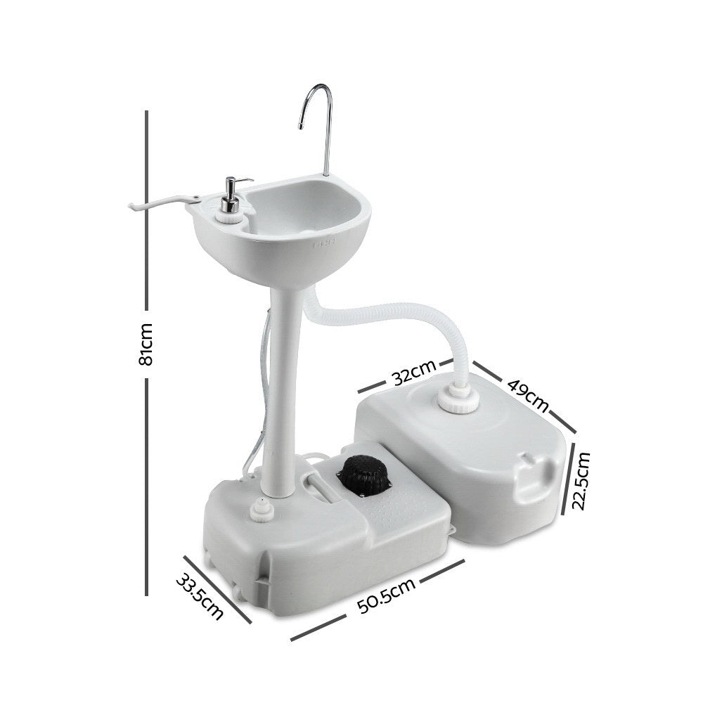 Weisshorn Portable Camping Wash Basin 43L-Outdoor &gt; Camping-PEROZ Accessories