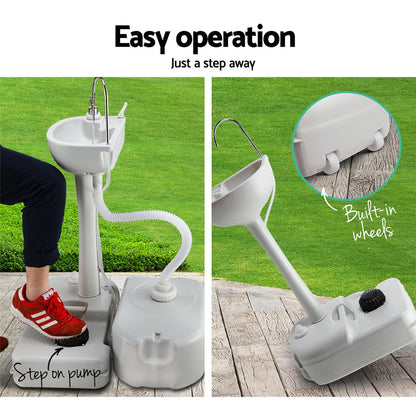 Weisshorn Portable Camping Wash Basin 43L-Outdoor &gt; Camping-PEROZ Accessories