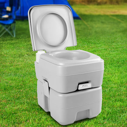 Weisshorn 20L Portable Outdoor Camping Toilet - Grey-Outdoor &gt; Camping-PEROZ Accessories