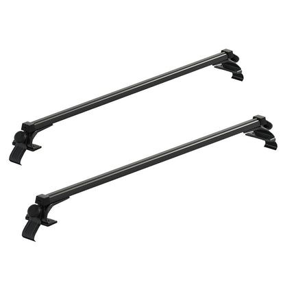 Universal Car Roof Racks Pod Aluminium Cross Bars Brackets 145cm Black-Auto Accessories &gt; Auto Accessories Others-PEROZ Accessories