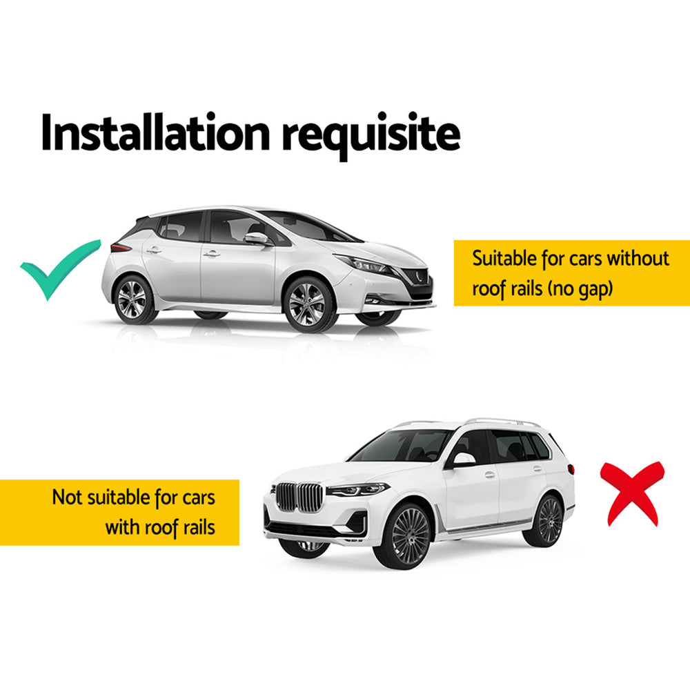 Universal Car Roof Racks Pod Aluminium Cross Bars Brackets 145cm Black-Auto Accessories &gt; Auto Accessories Others-PEROZ Accessories