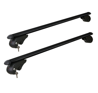 Universal Car Roof Racks Pod Aluminium Cross Bars Adjustable 108cm Black-Auto Accessories &gt; Cross Bar-PEROZ Accessories