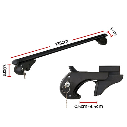 Universal Car Roof Racks Pod Aluminium Cross Bars Adjustable 108cm Black-Auto Accessories &gt; Cross Bar-PEROZ Accessories