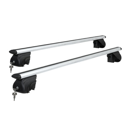 Universal Car Roof Rack Cross Bars Aluminium Adjustable 111cm Silver Upgraded-Auto Accessories &gt; Cross Bar-PEROZ Accessories