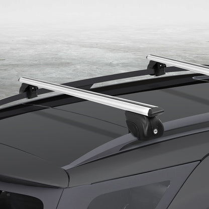 Universal Car Roof Rack Cross Bars Aluminium Adjustable 111cm Silver Upgraded-Auto Accessories &gt; Cross Bar-PEROZ Accessories