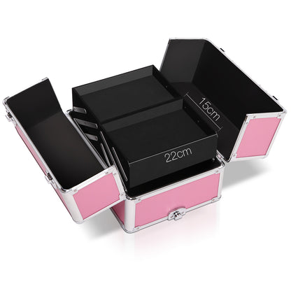 Embellir Makeup Case Beauty Cosmetic Organiser Travel Portable Box Troley Vanity-Health &amp; Beauty &gt; Makeup-PEROZ Accessories