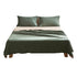 Cosy Club Sheet Set Cotton Sheets Double Green Beige-Bed Sheets-PEROZ Accessories