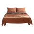 Cosy Club Sheet Set Cotton Sheets Single Orange Brown-Bed Sheets-PEROZ Accessories
