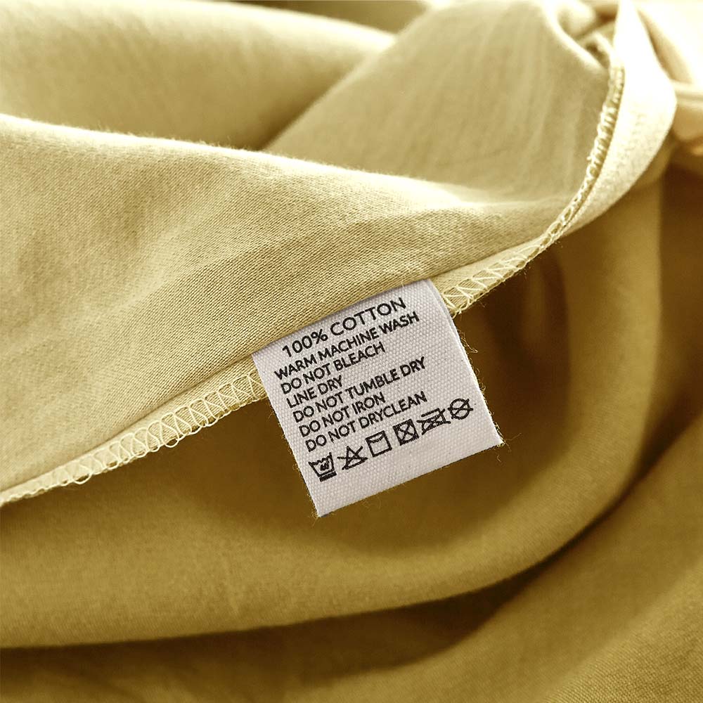 Cosy Club Washed Cotton Sheet Set Single Yellow-Bed Sheets-PEROZ Accessories