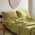 Cosy Club Washed Cotton Sheet Set Single Yellow-Bed Sheets-PEROZ Accessories