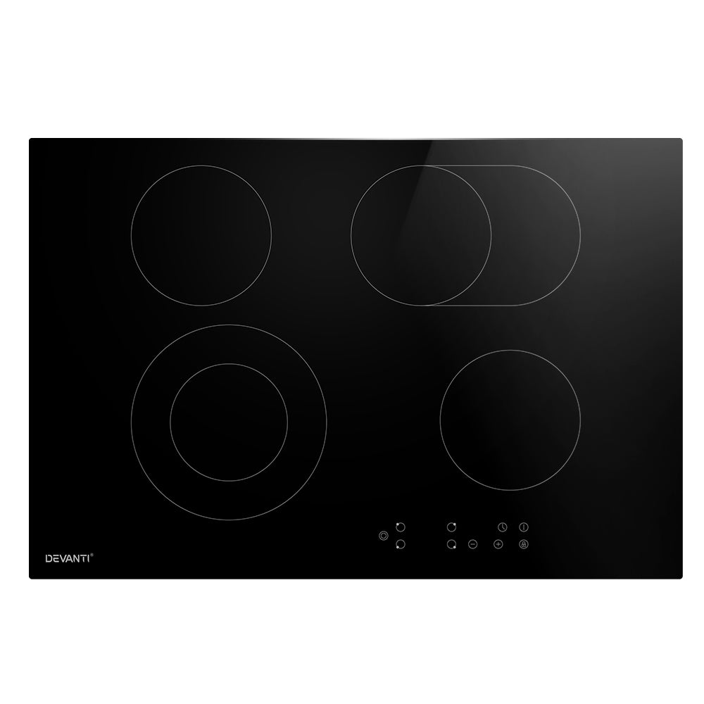 Devanti Electric Ceramic Cooktop 77cm-Appliances &gt; Kitchen Appliances-PEROZ Accessories