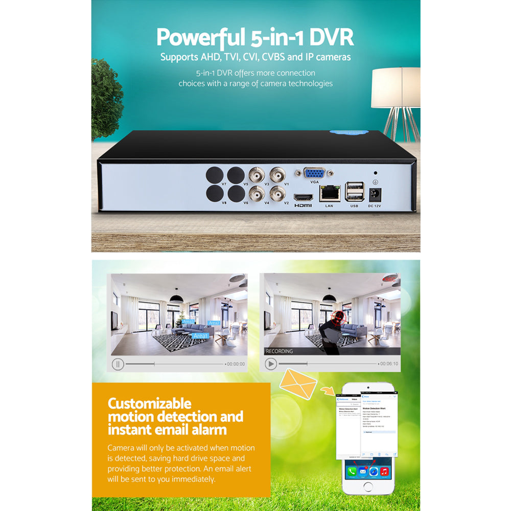 UL-TECH 5 IN 1 4CH DVR Video Recorder CCTV Security System HDMI 1080P-Audio &amp; Video &gt; CCTV-PEROZ Accessories
