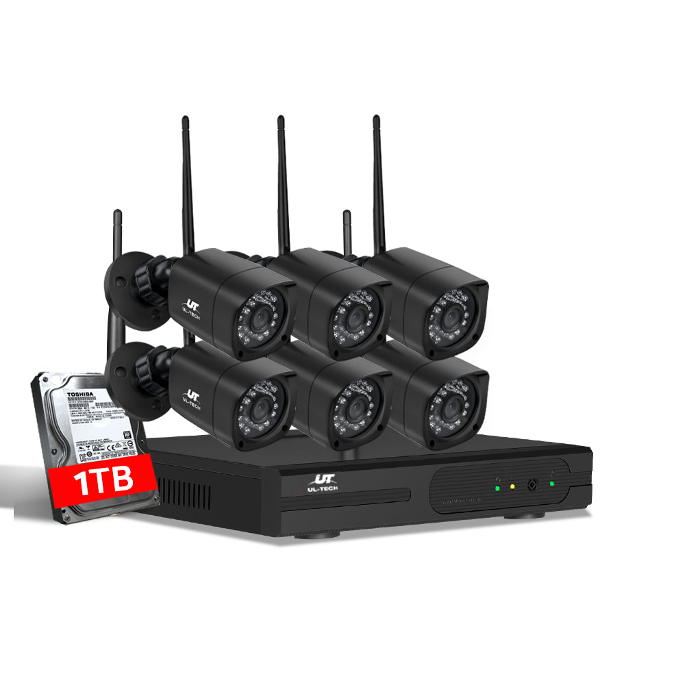 UL-tech CCTV Wireless Security Camera System 8CH Home Outdoor WIFI 6 Square Cameras Kit 1TB-Audio &amp; Video &gt; CCTV-PEROZ Accessories