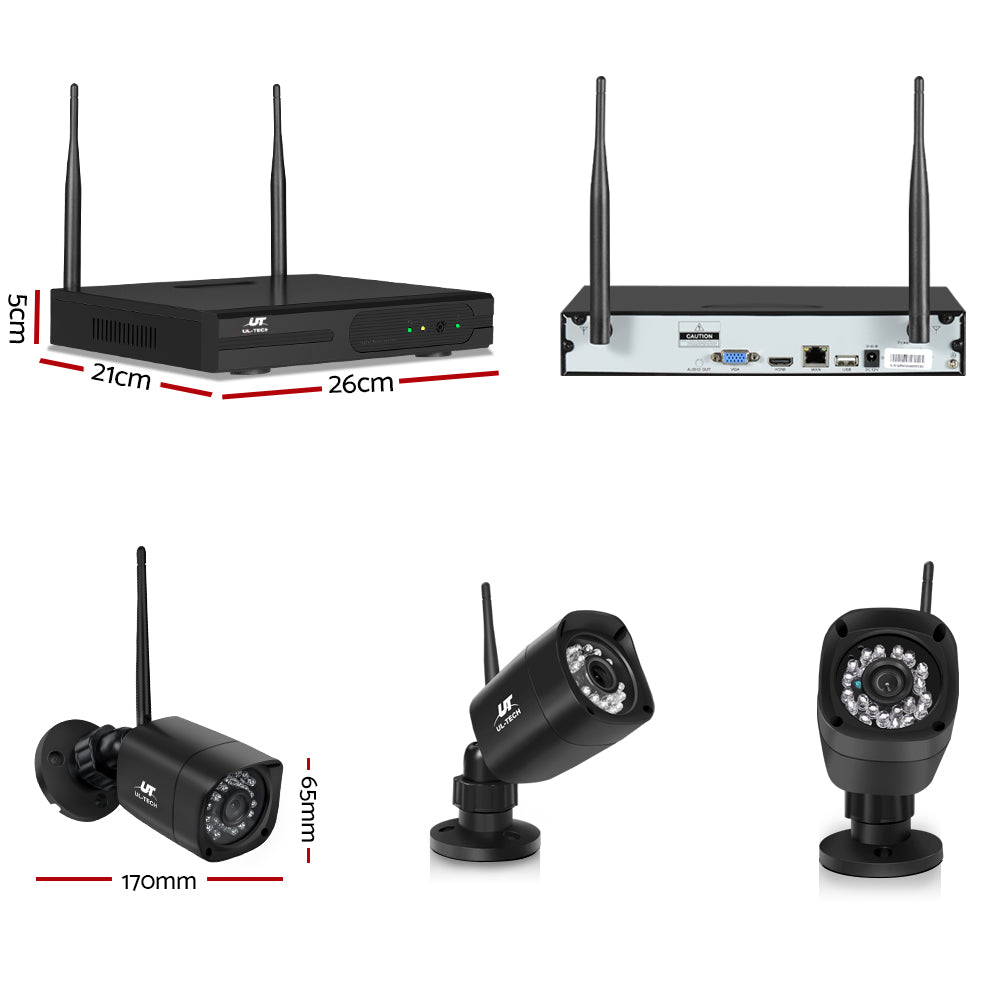 UL-tech CCTV Wireless Security Camera System 8CH Home Outdoor WIFI 6 Square Cameras Kit 1TB-Audio &amp; Video &gt; CCTV-PEROZ Accessories