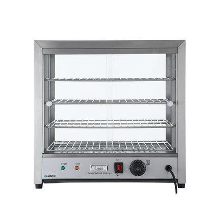 Devanti Commercial Food Warmer Pie Hot Display Showcase Cabinet Stainless Steel-Appliances &gt; Kitchen Appliances-PEROZ Accessories
