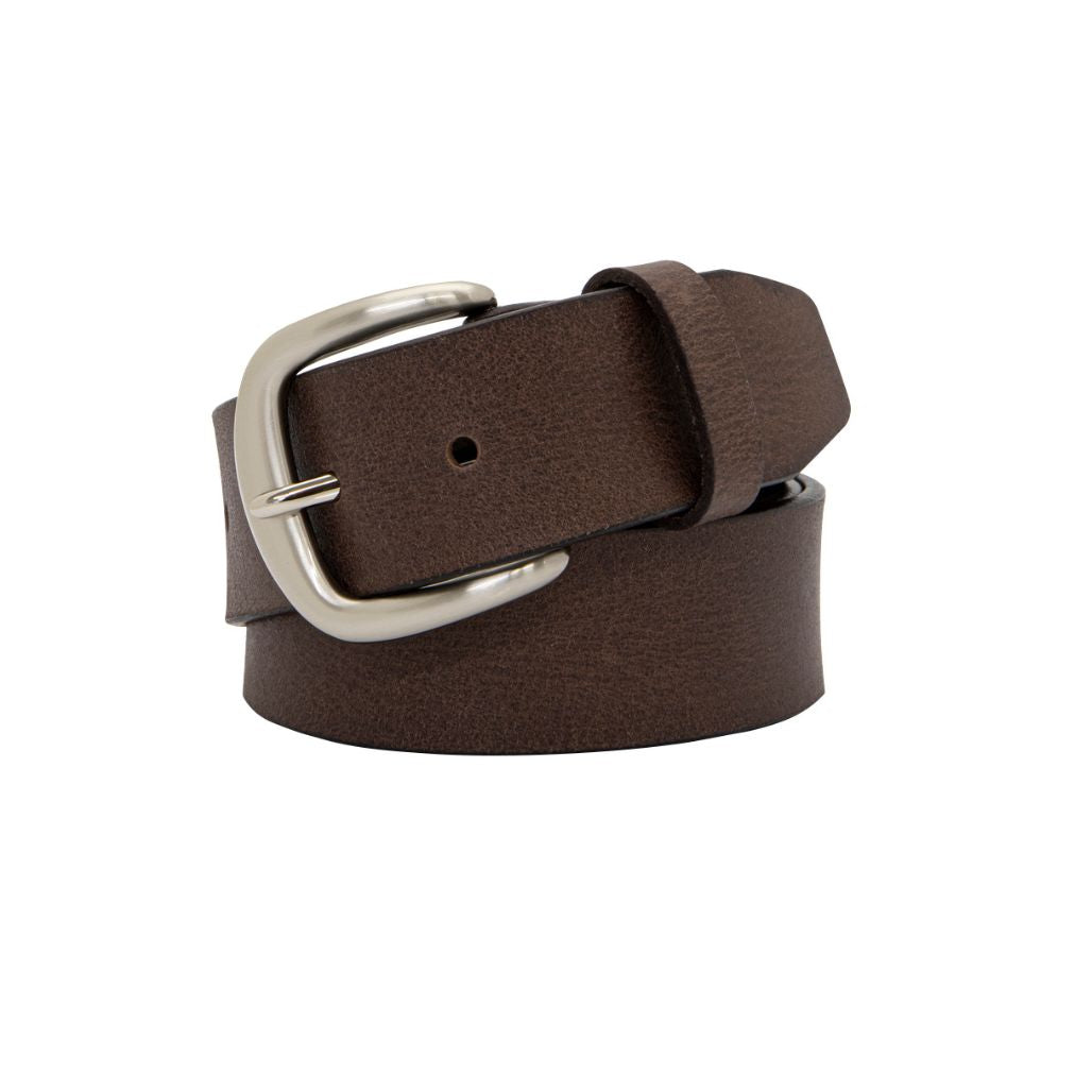 CHAD Brown. Full Grain Vintage Leather Belt. 38mm width. Larger sizes.-Vintage Belts-PEROZ Accessories