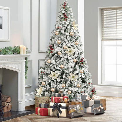 Mazam Christmas Tree 2.4M 8FT Snow Flocked Xmas Decorations Home Decor Green