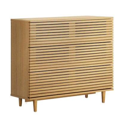 Oikiture 3 Chest of Drawers Tallboy Cabinet Bedroom Clothes Unique Furniture-Chest of Drawers-PEROZ Accessories