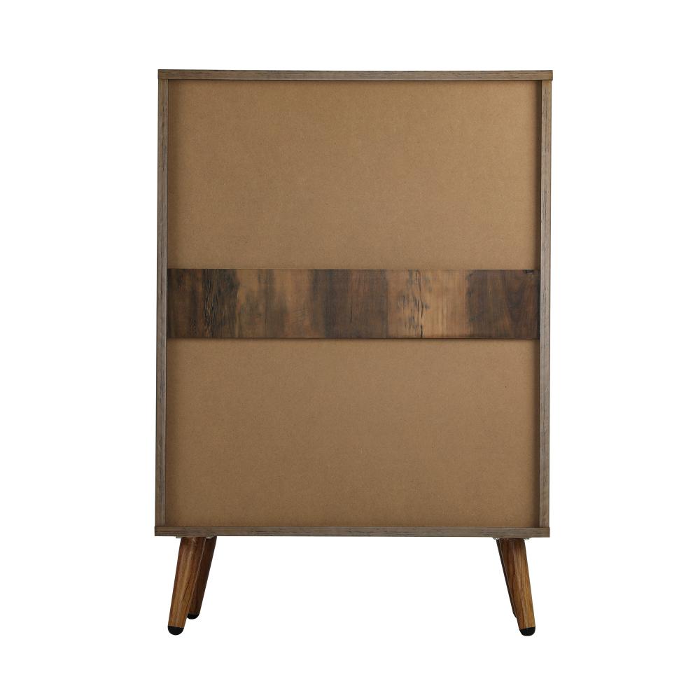 Oikiture 4 Chest of Drawers Storage Cabinet Tallboy Dresser Industrial Furniture-Chest of Drawers-PEROZ Accessories