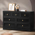 Oikiture Chest of Drawers with 7 Drawers Dresser Tallboy Storage Cabinet Black