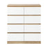 Oikiture Chest of Drawers 8 Drawers Tallboy Cabinet Home Furniture-Chest of Drawers-PEROZ Accessories