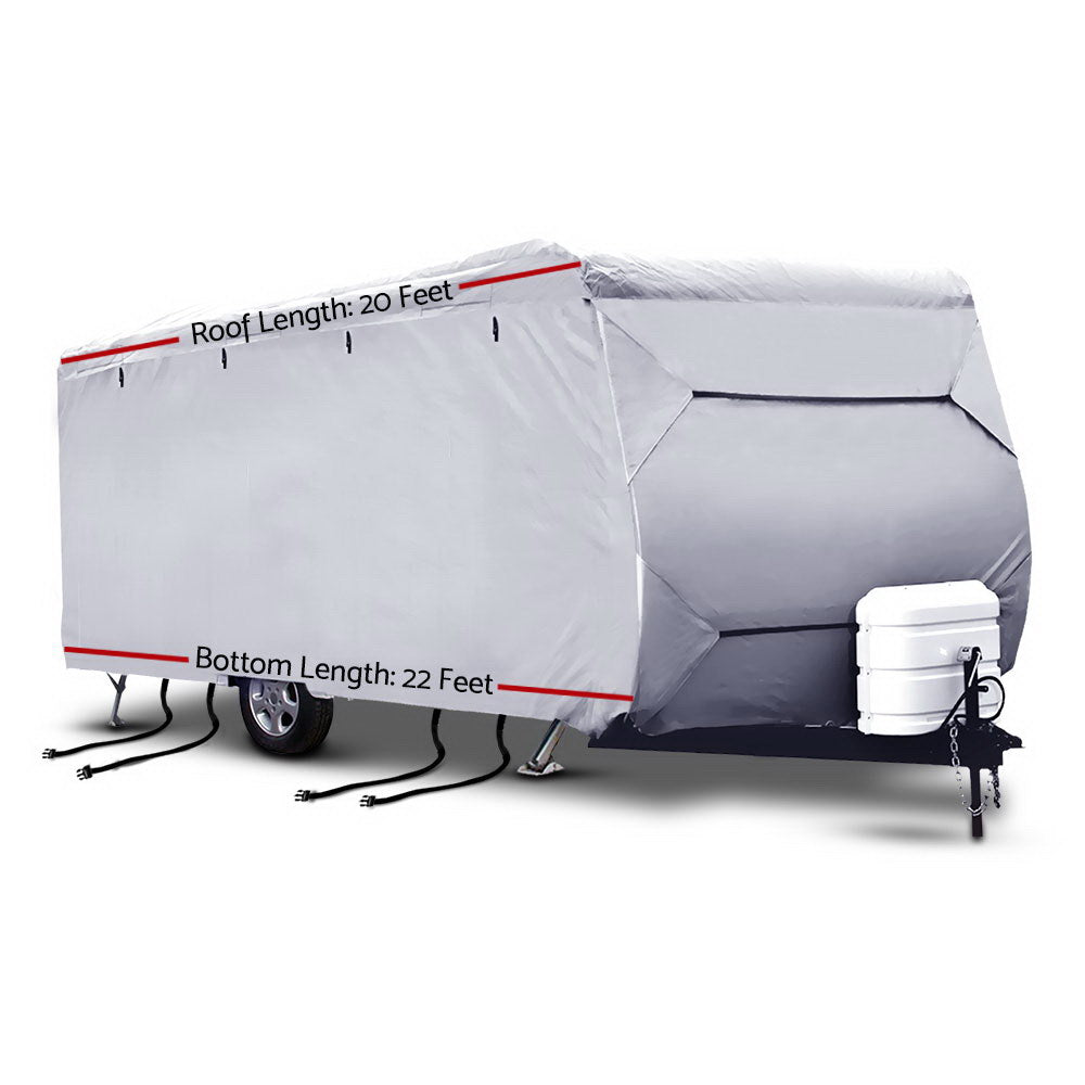 Weisshorn 20-22ft Caravan Cover Campervan 4 Layer UV Water Resistant-Outdoor &gt; Camping-PEROZ Accessories