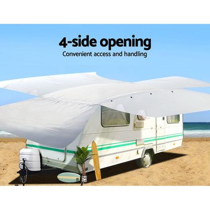 Weisshorn 22-24ft Caravan Cover Campervan 4 Layer UV Water Resistant-Outdoor &gt; Camping-PEROZ Accessories