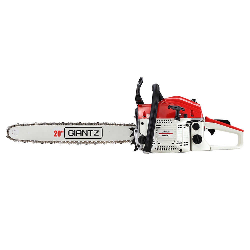 GIANTZ 52CC Petrol Commercial Chainsaw Chain Saw Bar E-Start Pruning-Tools &gt; Industrial Tools-PEROZ Accessories