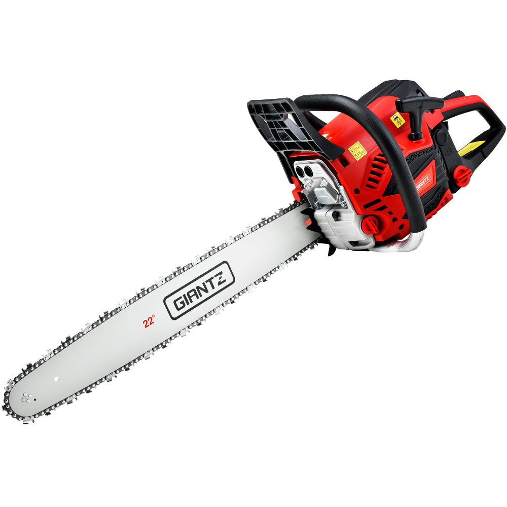 Giantz Chainsaw 58cc Petrol Commercial Pruning Chain Saw E-Start 22&