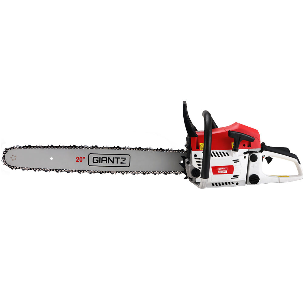 Giantz 62cc Petrol Commercial Chainsaw 20&quot; Bar E-Start Tree Chain Saw Pruning-Tools &gt; Power Tools-PEROZ Accessories