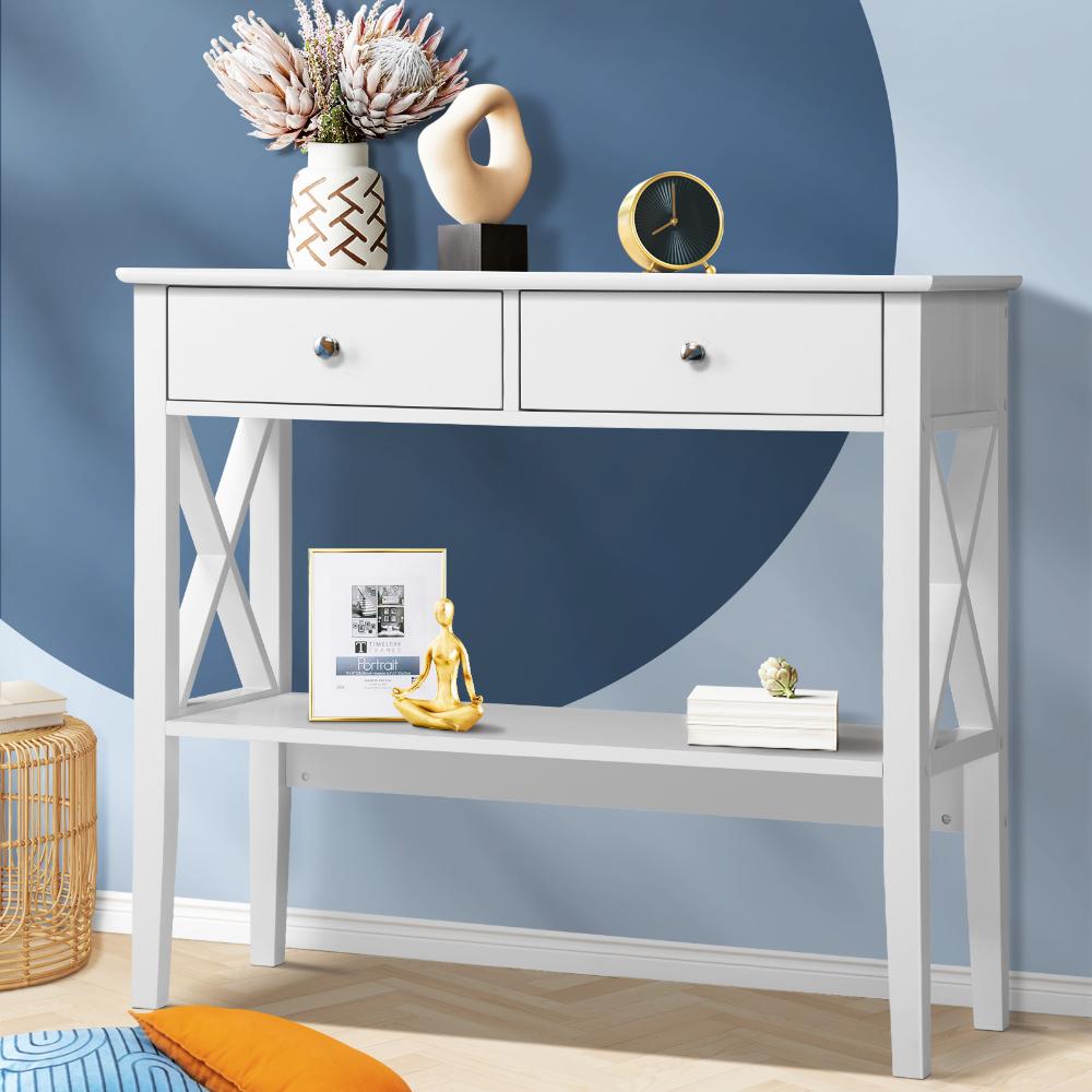 Oikiture Console Table Wooden Hallway Entrywat Display Stand-Console Table-PEROZ Accessories