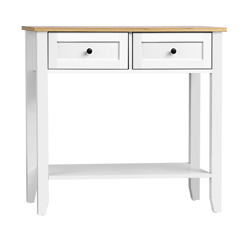 Oikiture Console Table Hallway Entry 2 Drawers Hall Side Display Shelf Desk-Console Table-PEROZ Accessories