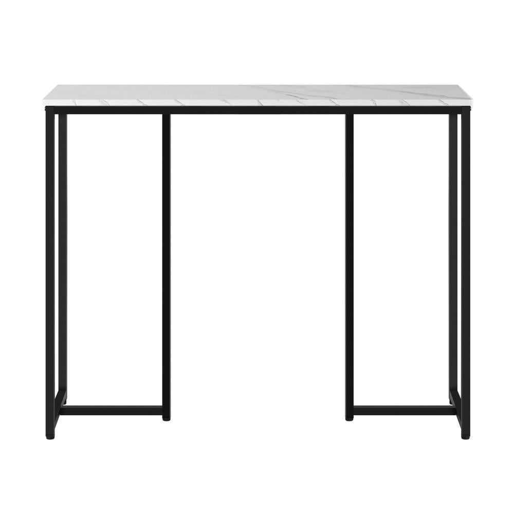 Oikiture Console Table with Metal Frame 95 x 29 x 78.5 Hallway Table Display Side Table-Console Table-PEROZ Accessories