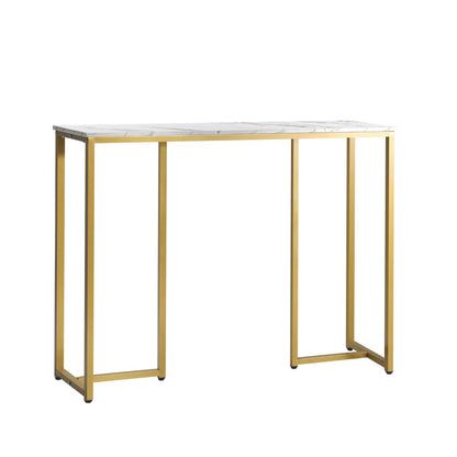 Shop Oikiture Console Table Hallway Entry Side Tables Marble Effect Hall Display White&amp;Gold  | PEROZ Australia