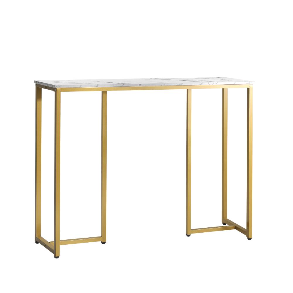 Shop Oikiture Console Table Hallway Entry Side Tables Marble Effect Hall Display White&amp;Gold  | PEROZ Australia