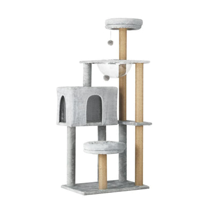Alopet 140cm Cat Tree, Grey Cat Tower Cat Scratching Post-Cat Tree-PEROZ Accessories