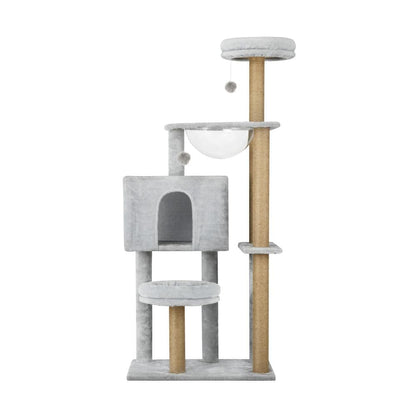 Alopet 140cm Cat Tree, Grey Cat Tower Cat Scratching Post-Cat Tree-PEROZ Accessories