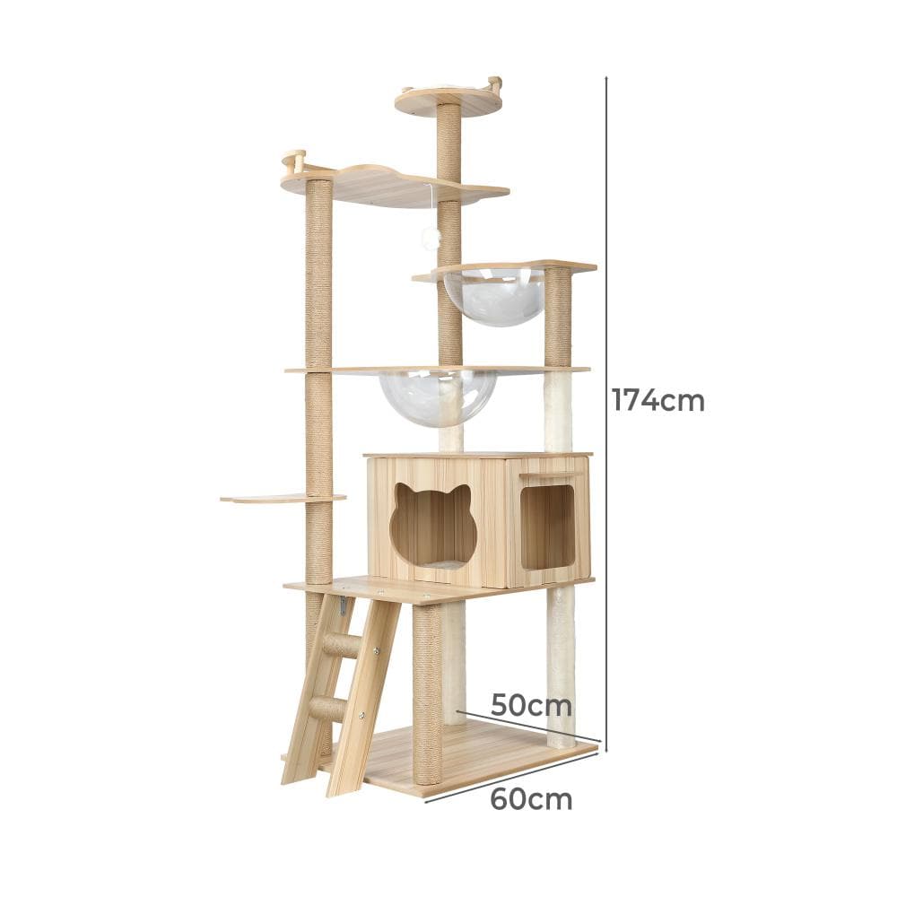 Alopet Cat Tree 174cm Cat Tower with Cat Scratching Post and Cat Condo
