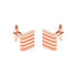 CUFFLINKS. Faux Rose Gold. Solid Stripe. Square. Supplied in case.-Cufflinks-PEROZ Accessories