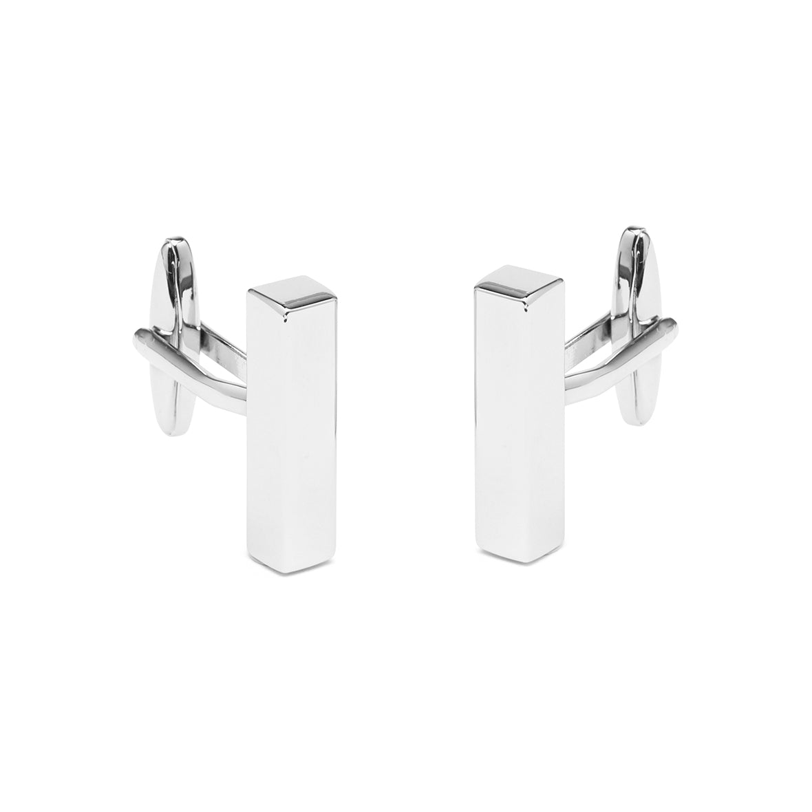 CUFFLINKS. Nickel Polished. Rod. Supplied in case.-Cufflinks-PEROZ Accessories