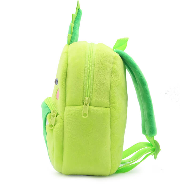 Anykidz 3D Green Crocodile Kids School Backpack Cute Cartoon Animal Style Children Toddler Plush Bag Perfect Accessories For Boys and Girls-Backpacks-PEROZ Accessories