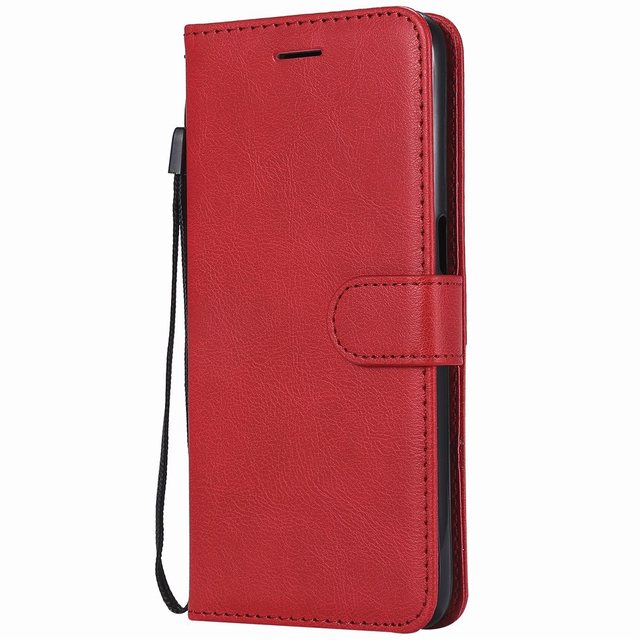 Anymob Xiaomi Redmi Case Red Wallet Magnetic Flip Leather Cover Phone Protection-Mobile Phone Cases-PEROZ Accessories