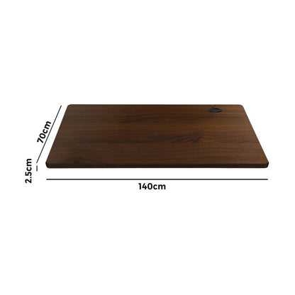 Oikiture Standing Desk Top Adjustable Electric Desk Board Computer Table Walnut-Desk Board-PEROZ Accessories