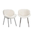 Shop Oikiture 2PCS Armchair Dining Chair Accent Chairs Tub Armchairs Sherpa White  | PEROZ Australia