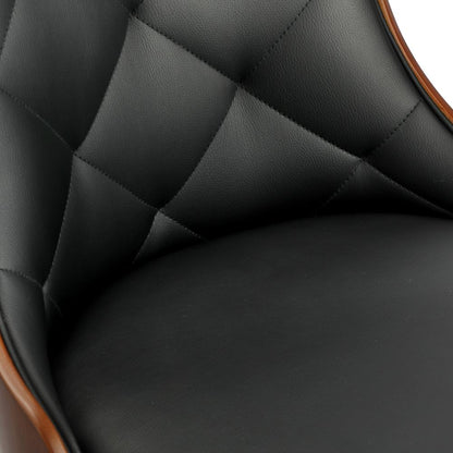 Oikiture Dining Chairs Wooden Chair Kitchen Cafe Faux Leather Padded Seat x2-Dining Chair-PEROZ Accessories