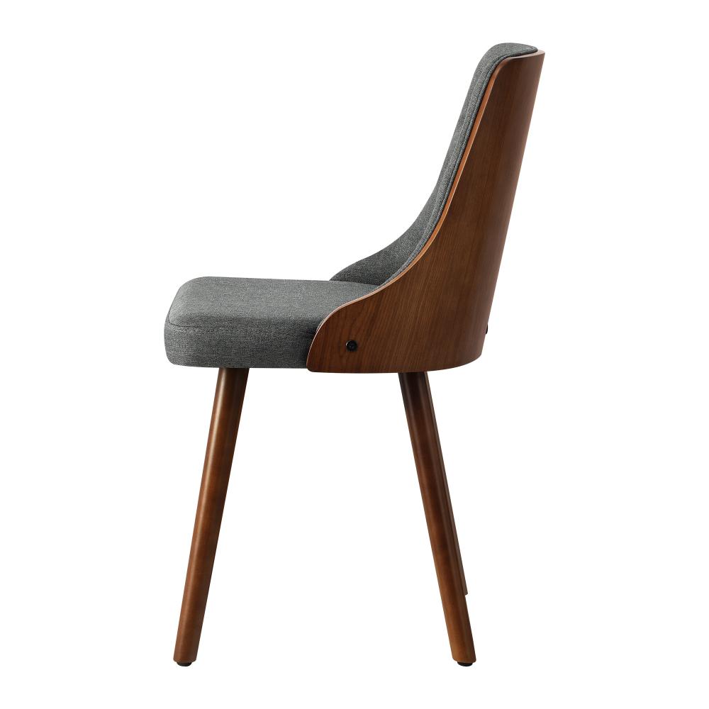 Oikiture Dining Chairs Wooden Chair Kitchen Cafe Faux Linen fabric Padded Seatx2-Dining Chair-PEROZ Accessories